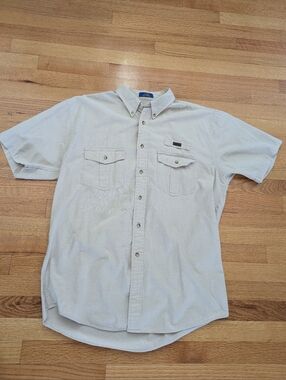Pendleton Shirt Adult Button Up Large Tan Work Wear Fishing Men 💯 cotton
